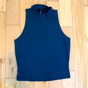 Mock Neck Crop Top